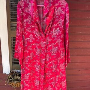 Vintage Japanese Red Floral Kimono